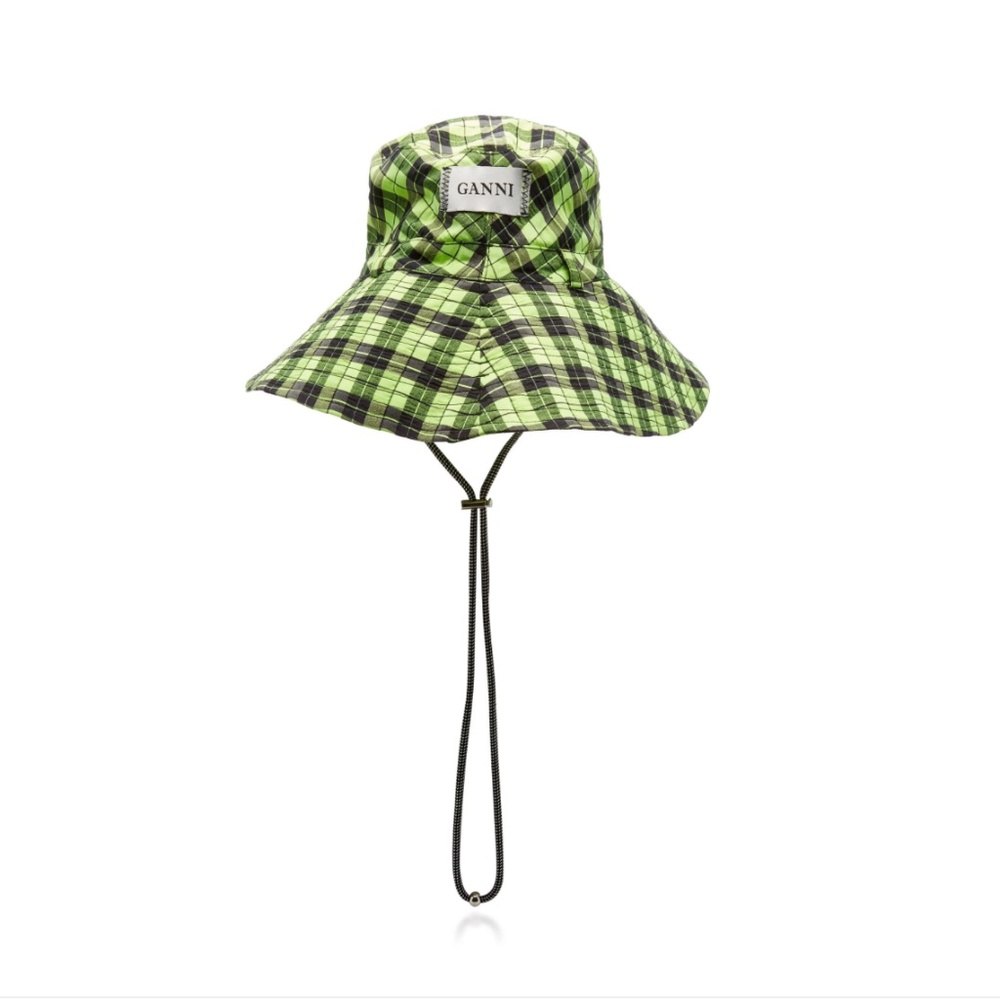 Ganni Seersucker Bucket Hat
